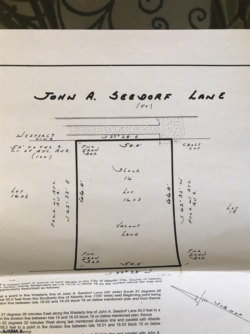 108 John A Seedorf, Atlantic City, New Jersey 08401, ,Lots/land,For Sale,John A Seedorf,537920