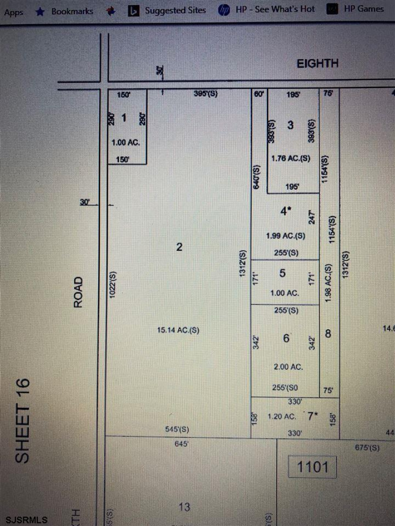 L0002 8th Street Buena Vista Township, Mays Landing, New Jersey 08330, ,Lots/land,For Sale,8th Street Buena Vista Township,538119