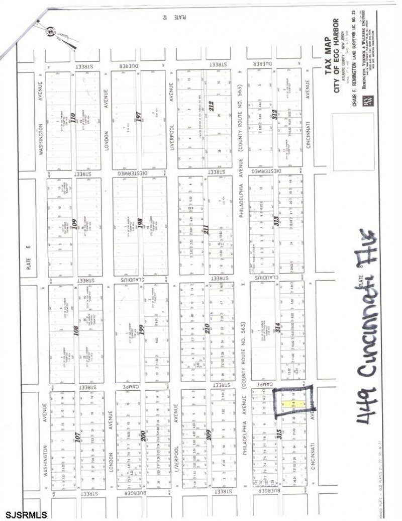 449-451 Cincinnati, Egg Harbor City, New Jersey 08215, ,Lots/land,For Sale,Cincinnati,543797